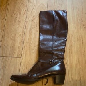 Ferragamo brown boots vintage